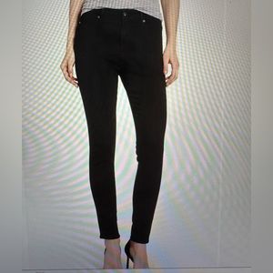 AG Jeans Farrah High Rise Skinny Ankle Black Denim Jeans